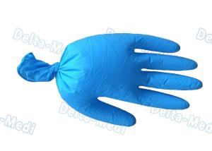 China Harmless Disposable Medical Gloves , Blue Color Vinyl Exam Gloves With Good Feeling wholesale