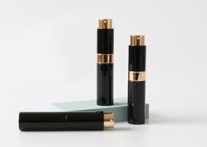 China Black Mini Perfume Atomiser Cylindrical Shape Empty Perfume Bottle wholesale