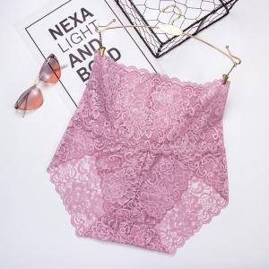 China Womens High Waisted Lace Panties Plus Size Sexy Underwear Brief Hipster Panties wholesale