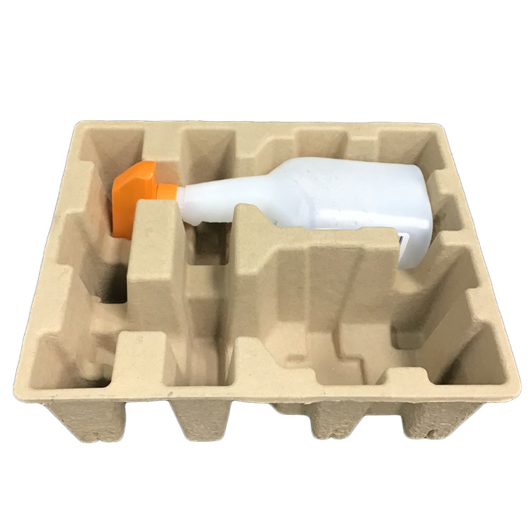 Compostable Recycled Paper Tray Dry Pressed Ecofriendly SGS Approved