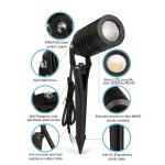 Waterproof LED Outdoor Landscape Spotlights IP66 14W COB Garden Spike Lights