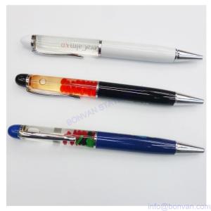 China liquid floating pen,3D floater metal pen, promotional floating pen wholesale