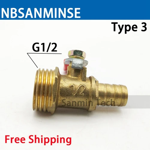 Ball Valve Air Compressor Parts G 1/2 G 1/8 1PC High Quality NBSANMINSE
