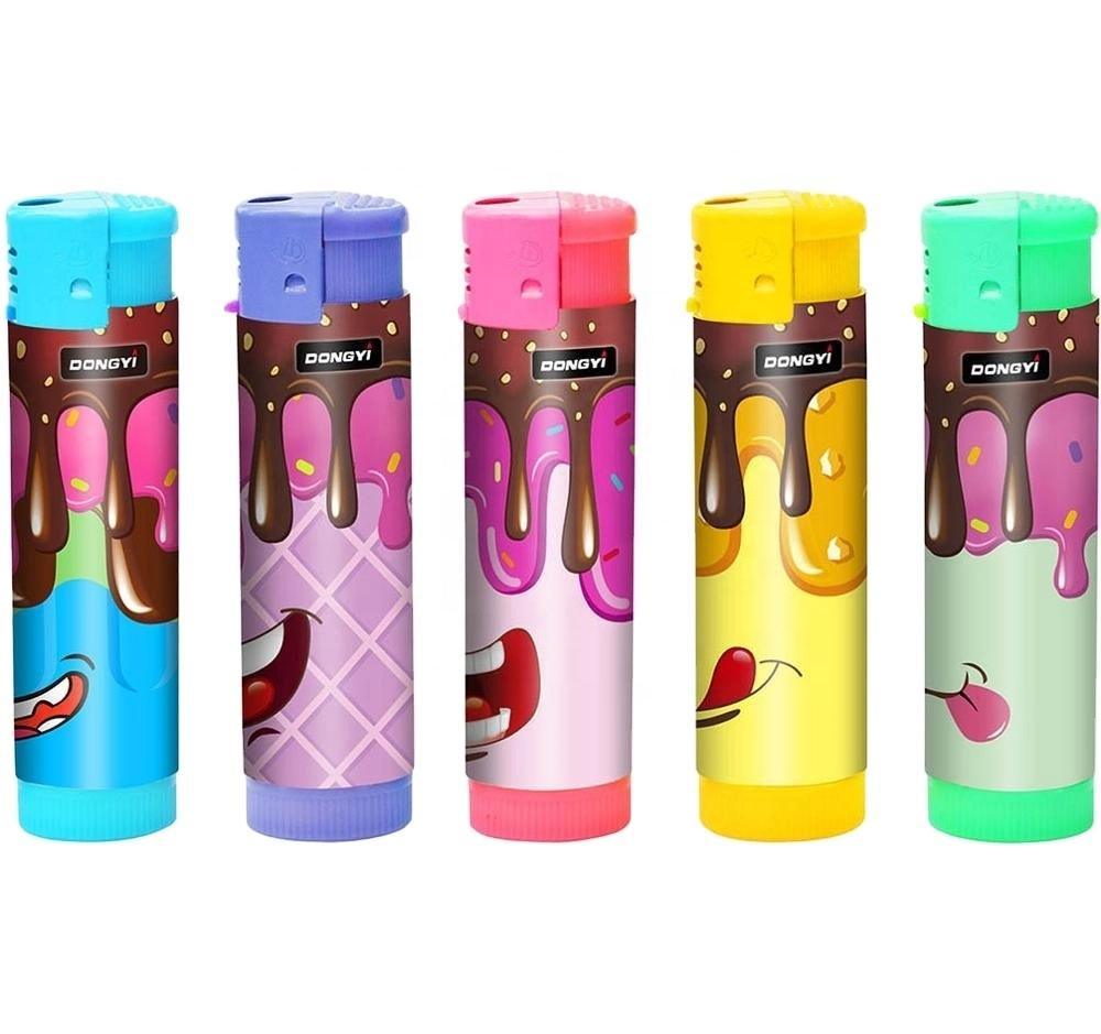 Dy-1701 LED Lamp Plastic Gas Electric Fire Lighter with Unique Style