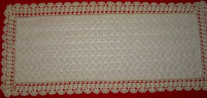 christmas tablecloths cotton and linen, Tablemat, Corcheted Lace Table linen, Tablecloth