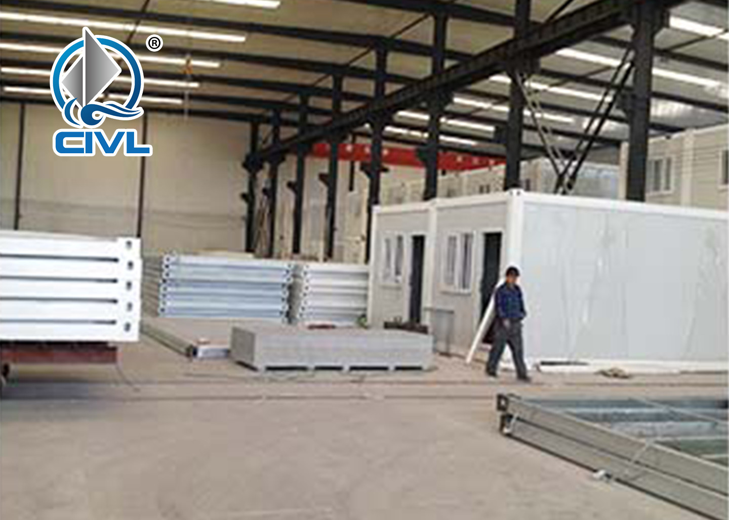 Workshop Luxury Modern Prefab Homes , 1 Bedroom Prefab House Steel Door