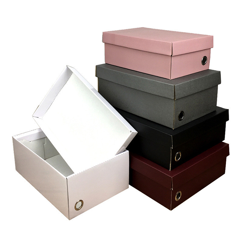 Wholesale Spot Goods Printing Paperboard Shoe Packaging Box With Glossy/Matt Lamination Heaven and Earth Cover Box