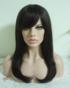 China Stock Synthetic Lace Front Wigs Heat Resistant Fiber Mono Wigs wholesale