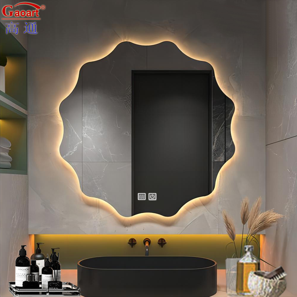 Customized Size Silver Mirror LED Bathroom Wall Light for Living Room Bedroom Decoration