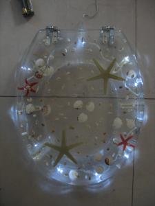 China LED poly-resin toilet seat cover,RESIN toilet seat,tranparent toilet seat,sanitary ware wholesale