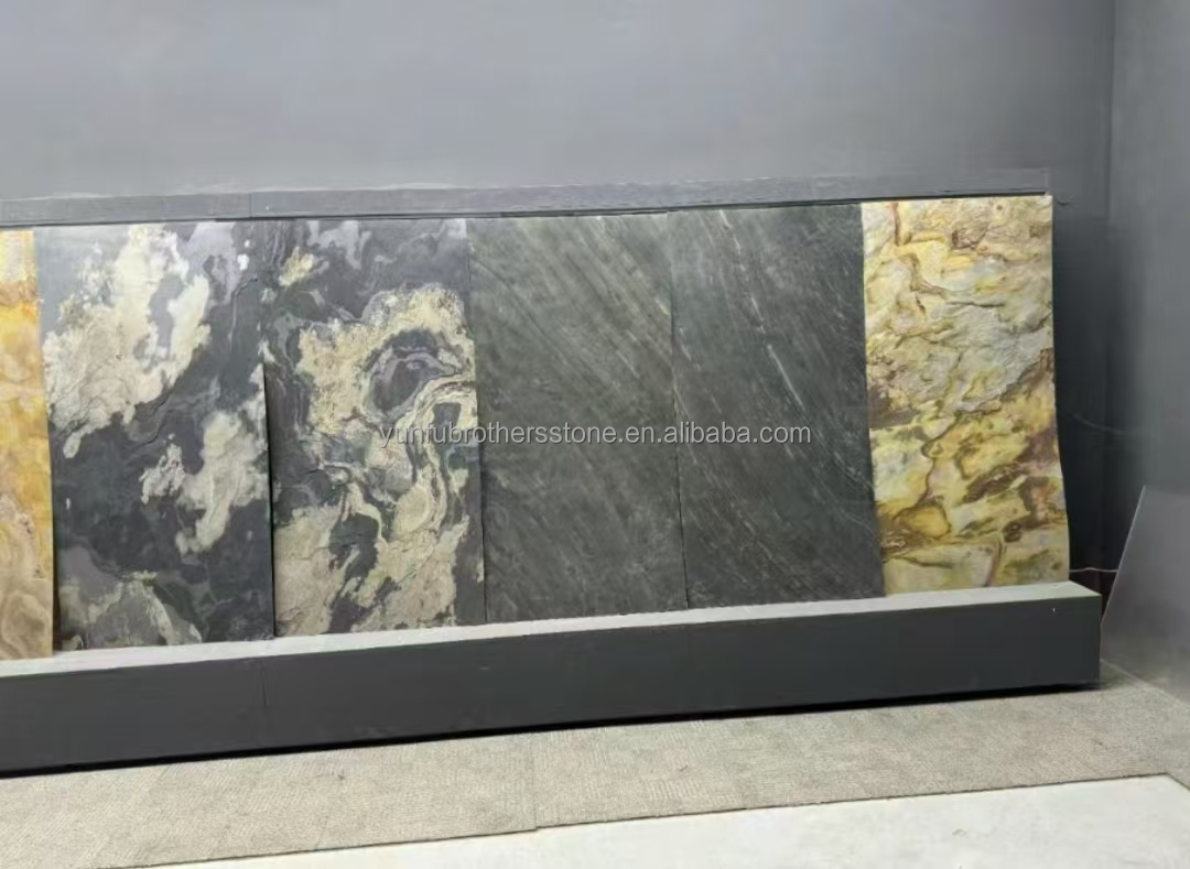 Translucent Flexible Stone Panel Slate Sheets for Modern Hotel Villa Interior Design