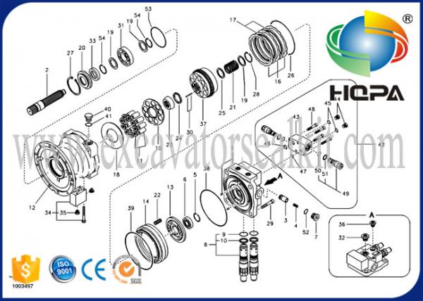 EC290BLC Swing Motor HZZC-M2X170CHB VOE14524190 Hydraulic Repair Kits