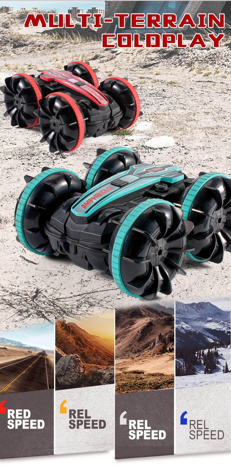 Experience the Ultimate Adventure with the 2.4G Double-Sided Amphibious Stunt Vehicle