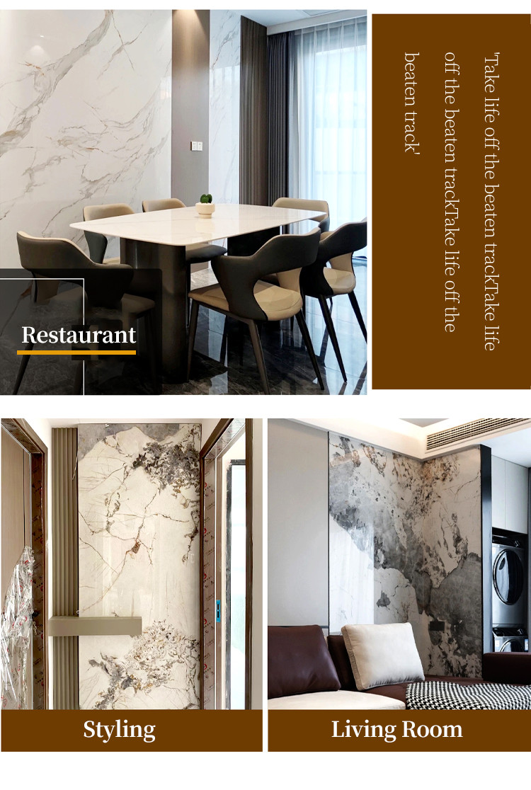 Bathroom High Gloss PET PVC Marble Wall Panels Bamboo Charcoal Board