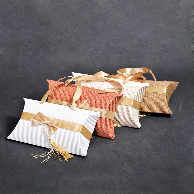 Portable Semicircular Corrugated Paper Box With Leather Handle For Gift