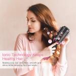 220V Hair Dryer Brush Round Blow Dryer 3 In 1 Straightening Hot Air Brush Anti
