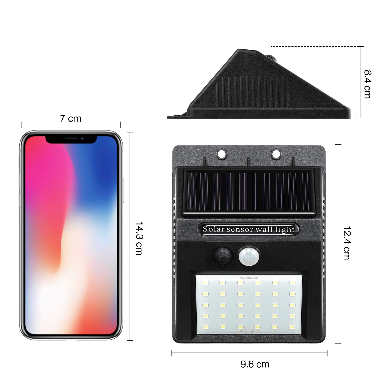 Outdoor Solar Lights,30 LEDS Motion Sensor Light Wireless Security Lights
