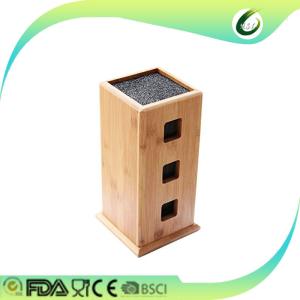 China Multi-functional bamboo knife cutter storage holder knife block wholesale