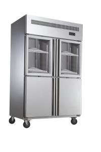 China Restaurant 1000L Commercial Upright Freezer 4 Glass Doors For Bars wholesale