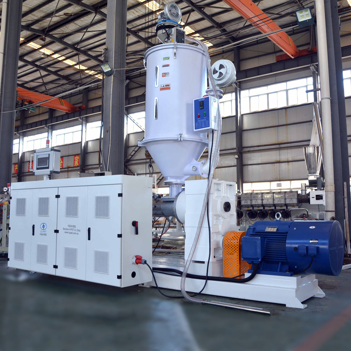 Shenzhen HYPET High Efficient Single Screw Extruder For PPR Pipe Extrusion Line
