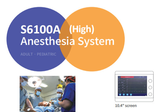 O2 N2O AIR Anesthesia Ventilator Machine S6100A Anesthesia Equipment