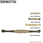 Solid Oil Rubbed Bronze Cabinet Hardware Handle Pull Antique Brass Flower