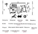 Black Home Commercial Use Multi Station Equipment Multi Function Gym