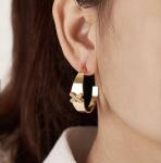 ORAZIO Stainless Steel Women Hoop Earrings Cute Huggie Earrings Cubic Zirconia