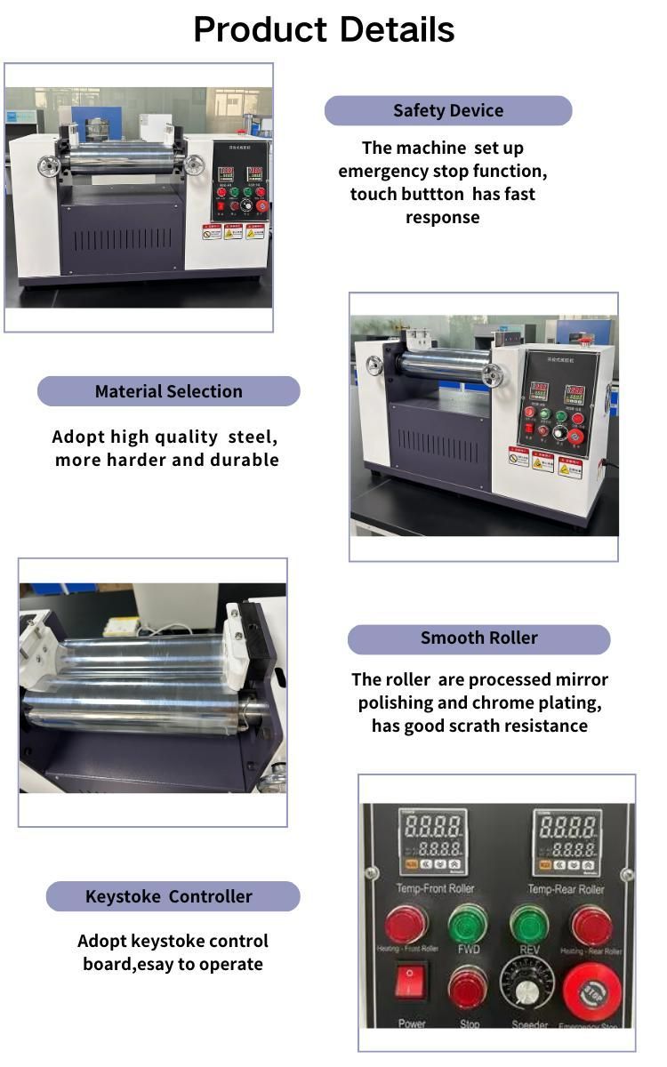 Operate Steadily Rubber Two Roll Open Rubber Mixing Machine
