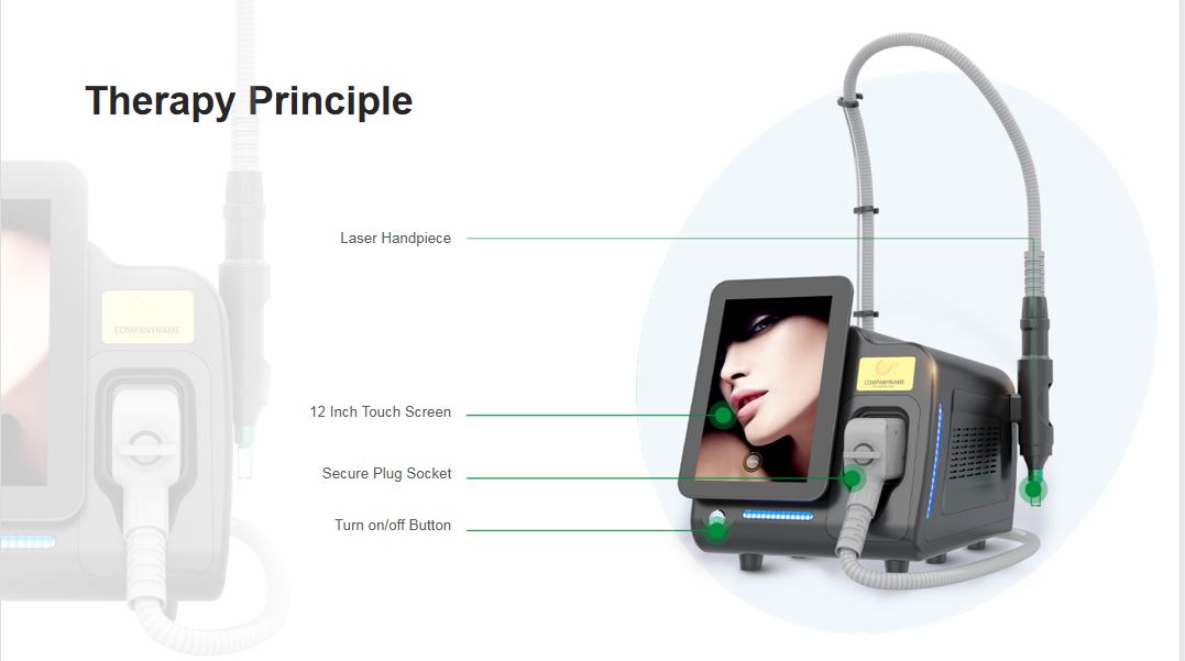 Portable 1064nm 532nm Q Switched Nd Yag Laser Tattoo Removal Machine Skin Whitening Pigment Removal Tattoo Remover