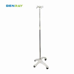 China Factory Cheap High end 5 Casters Stainless Steel Mobile Drip Stand wholesale