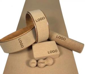 China eco friendly gym cork yoga balls cork yoga wheel cork massage ball cork yoga mat wholesale