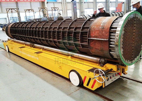 Steel Industry Automatic Transfer Carriage Rail Guided Powered Trolley With Rollers