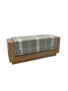 China Solid oak wood frame custom made with fabric upholstery wooden bench for hotel bedroom,hospitality casegoods wholesale
