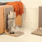 2-Pack Cat Scratching Board, 25.6'' Tall Cardboard L Shape Vertical Cat