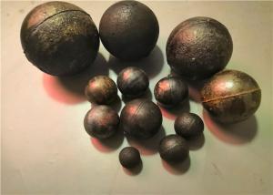 China B2 B3 60Mn C45 Steel Grinding Balls , Forged Grinding Steel Ball 20mm - 150mm wholesale