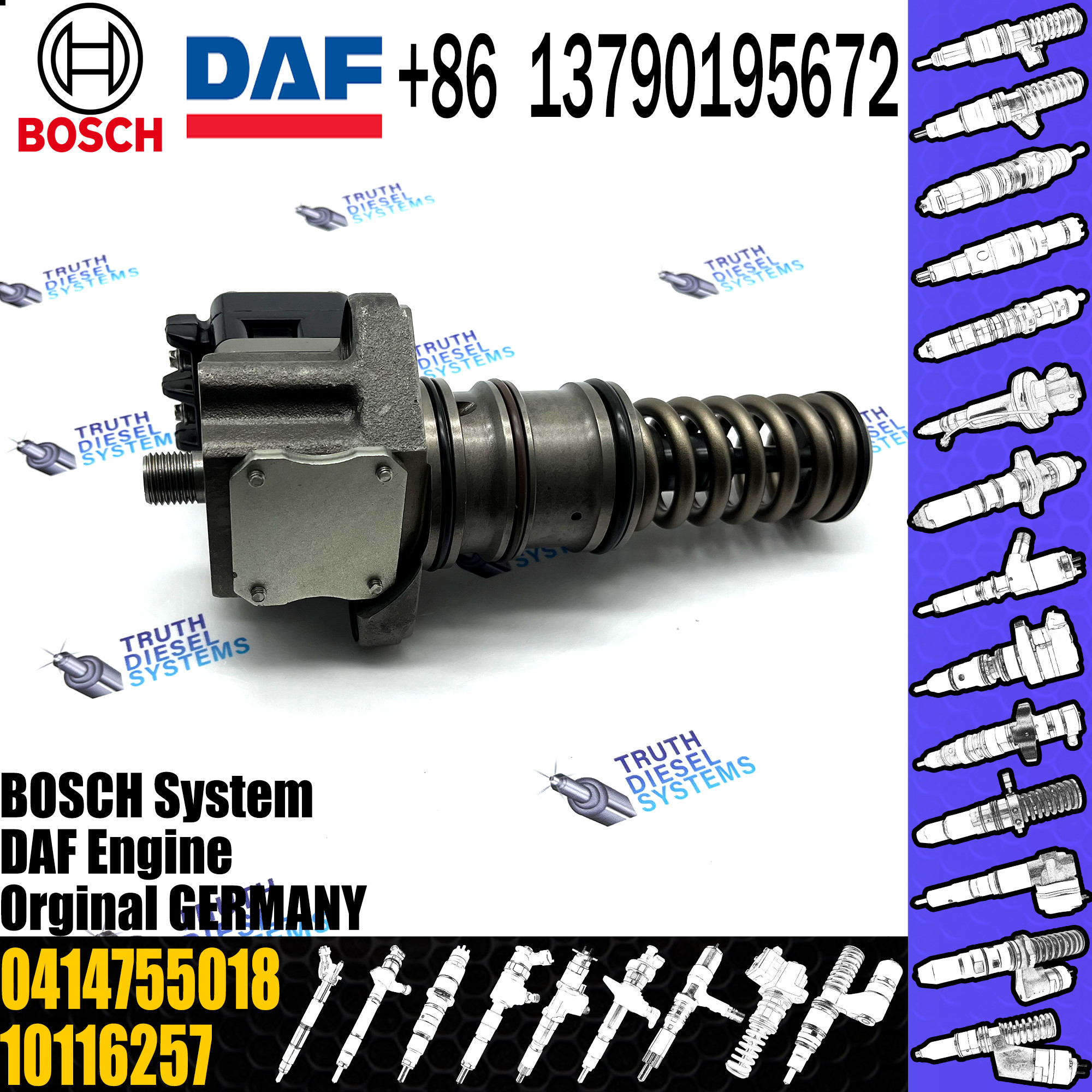 BOSCH new Diesel fuel Unit pump assembly 0414755018 10116257 for LIEBHERR Trucks