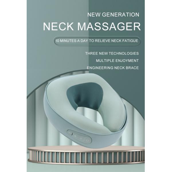 Portable U Shaped Neck Shoulder Massage Pillow PU Kneading Neck Shoulder Massager