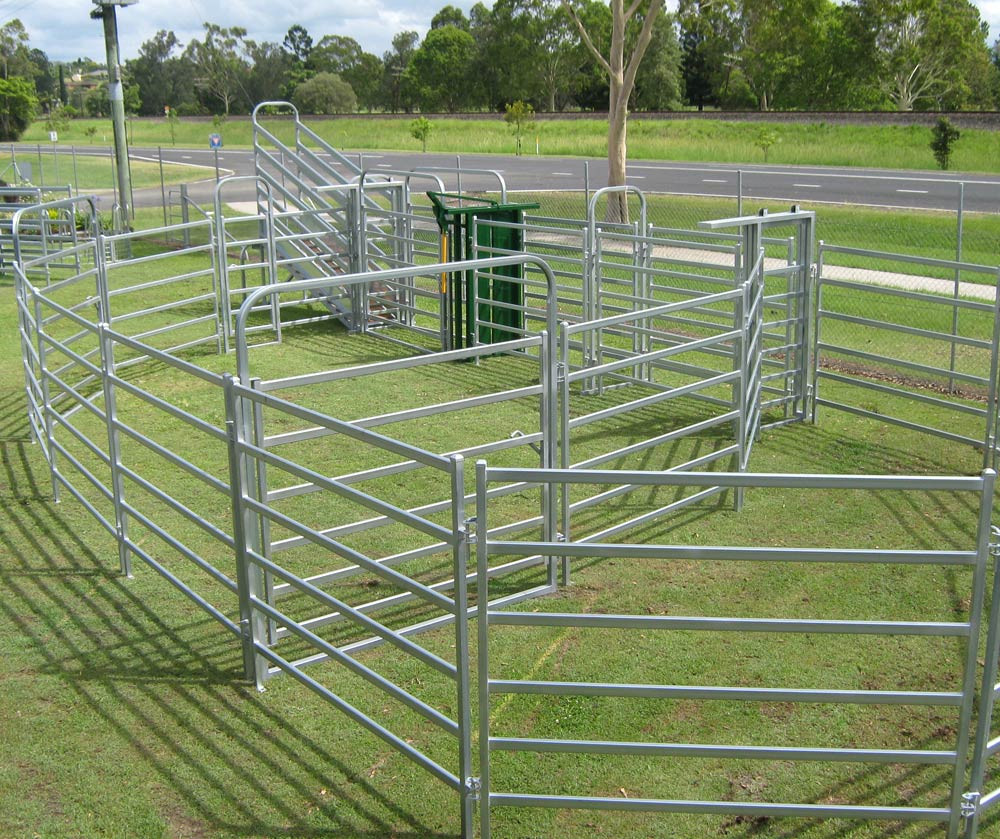 5ftx12ft Galvanized Corral Fence Metal Cattle Farm Yard Fence