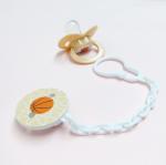 Liquid Silicone ABS Basketball Baby Soother Chain