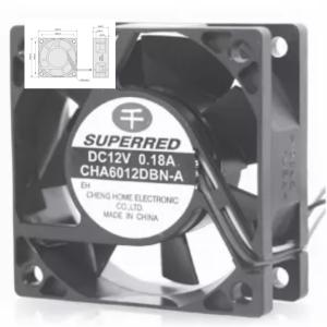 China Warmer / Microwave / Refrigerator DC Cooling Fan AWG26 Lead Wire Black 60x60x25 12V Fan wholesale