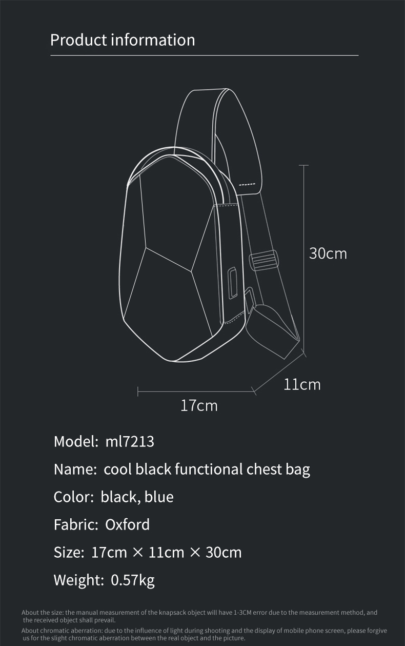 Oem Mens Laptop Sling Bag Mens Front Sling Bag Ventilation Multi Storey