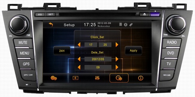 Car gps navigation for Mazda 5 2009-2012 with VCD blueooth phonebook iPod auto DVD player OCB-8005