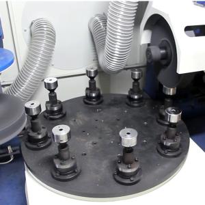 China Double Disc 2 Grinding Heads Rotary Buffing Machine For Metal Stainless Steel Round Cover Cylinder Mirror Polished wholesale