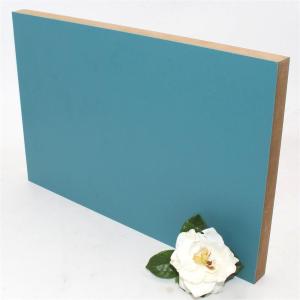 China 0.4mm Ocean Blue Matte PET Laminated MDF Panels 730kgs/Cbm wholesale