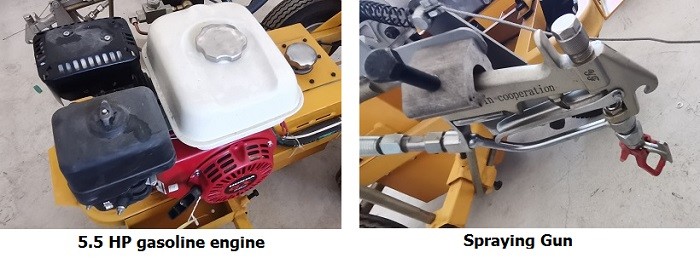 5.5HP Gasoline Powered Airless Paint Striper 8-14Mpa