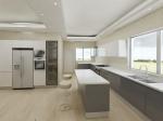 Blum Kitchen Cabinet With Butcher Block Top Oven Base Quartz Countertop