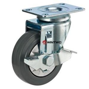 China Elastic TPR side brake castor wholesale