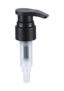 China 20/410 Liquid Dispenser Pump Foaming Hand Sanitizer Pump Ribbed Closure Black Color With Clip Lock on sale