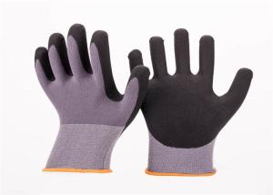 China 13G Nylon Knitted Black Nitrile Coated Hand Gloves Resistant Abrasion wholesale